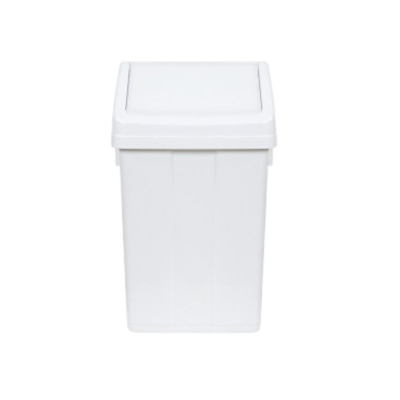 Witte afvalbak 25 l - Met kantelbaar deksel Wit